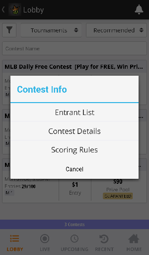 DraftKings App Contest Info